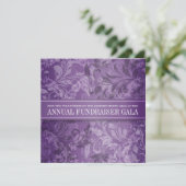 Amethyst Paisley Swirl Event Einladung (Stehend Vorderseite)