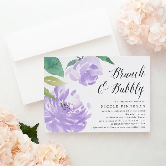 Amethyst Peony | Brautparty Brunch Einladung
