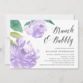 Amethyst Peony | Brautparty Brunch Einladung (Vorderseite)