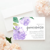 Amethyst Peony | Einladung von Quinceanera