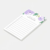 Amethyst Peony | Personalisiert zu erledigende Lis Post-it Klebezettel (angewinkelt)
