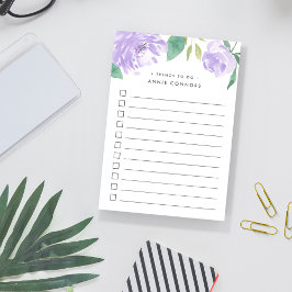 Amethyst Peony | Personalisiert zu erledigende Lis Post-it Klebezettel
