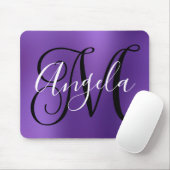 Amethyst personalisiertes Monogramm Mousepad (Mit Mouse)
