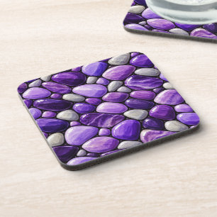 Amethyst-Pflastersteine Getränkeuntersetzer
