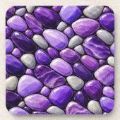 Amethyst-Pflastersteine Getränkeuntersetzer (Vorderseite)