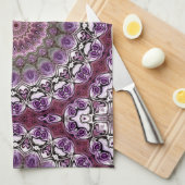 Amethyst Pink Kaleidoscope Mandala Pattern Geschirrtuch (Viertel Falte)
