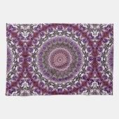 Amethyst Pink Kaleidoscope Mandala Pattern Geschirrtuch (Horizontal)