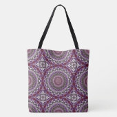 Amethyst Pink Kaleidoscope Mandala Pattern Tasche (Rückseite)