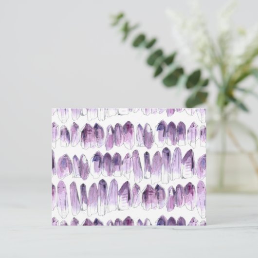 Amethyst Postkarte (Stehend Vorderseite)