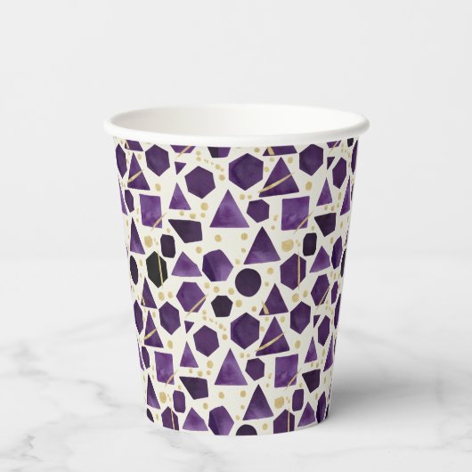 Amethyst Prism Mosaic Pappbecher (Rückseite)