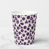 Amethyst-Prismen-Mosaik Pappbecher (Links)