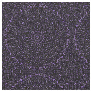Amethyst Purpur Mandala mit komplizierter Symmetri Stoff