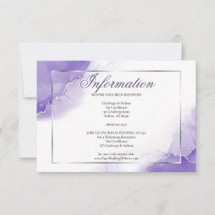 Amethyst Purpur Schrift Silber Information Einladung