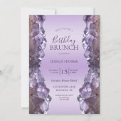 Amethyst Quartz Birthday Brunch Einladung (Vorderseite)