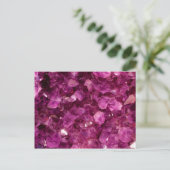 Amethyst Quartz Crystal Purple Precious Stones Postkarte (Stehend Vorderseite)