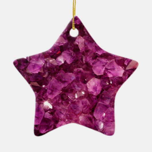 Amethyst Quarz-Kristall-lila wertvolle Steine Keramikornament (Vorne)
