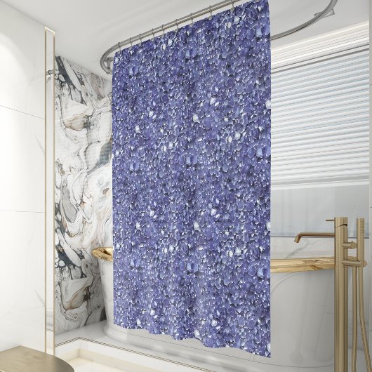 Amethyst-Quarz-Kristallmuster Duschvorhang