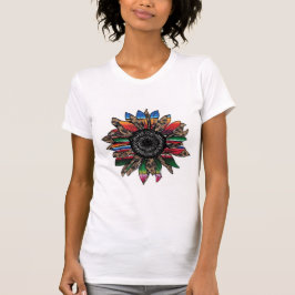 Amethyst Raine entwirft farbenfrohe Sonnenblumen-S T-Shirt