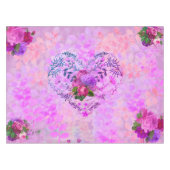 Amethyst Raspberry Floral Wedding Tischdecke (Vorderseite (Horizontal))