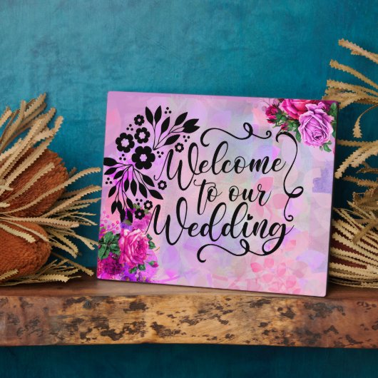 Amethyst Raspberry Wedding Fotoplatte (Seite)