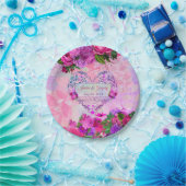 Amethyst Raspberry Wedding Paper Plate Pappteller (Party)