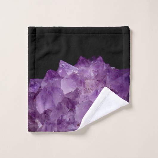 Amethyst Raw Stones Badhandtuch Set (Waschlappen)