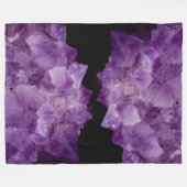 Amethyst Raw Stones Fleecedecke (Vorderseite (Horizontal))