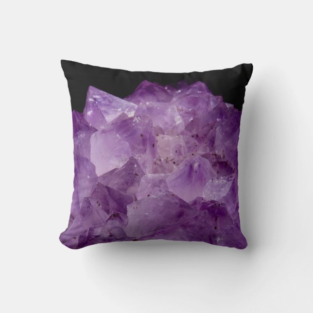 Amethyst Raw Stones Kissen (Vorderseite)