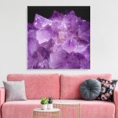 Amethyst Raw Stones Leinwanddruck (Insitu (Wohnzimmer))