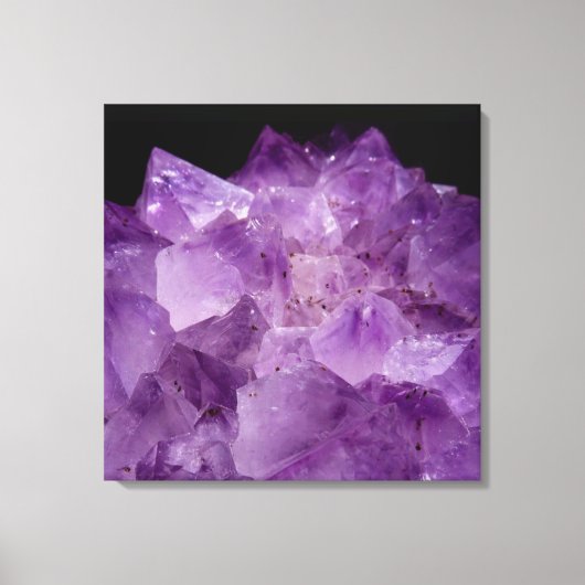 Amethyst Raw Stones Leinwanddruck (Vorderseite)