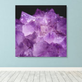 Amethyst Raw Stones Leinwanddruck (Insitu (Holzboden))