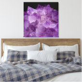Amethyst Raw Stones Leinwanddruck (Insitu (Schlafzimmer))