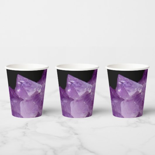 Amethyst Raw Stones Pappbecher (Multi)
