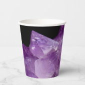 Amethyst Raw Stones Pappbecher (Vorderseite)