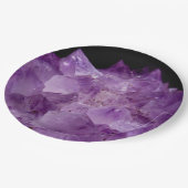 Amethyst Raw Stones Pappteller (Schrägansicht)