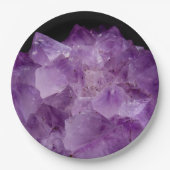 Amethyst Raw Stones Pappteller (Vorderseite)