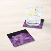 Amethyst Raw Stones Rechteckiger Pappuntersetzer (Vor Ort)