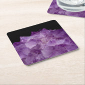 Amethyst Raw Stones Rechteckiger Pappuntersetzer (angewinkelt)