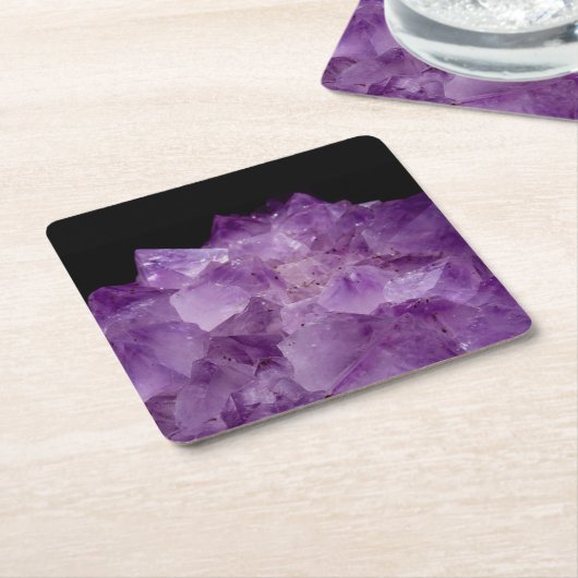 Amethyst Raw Stones Rechteckiger Pappuntersetzer (angewinkelt)