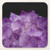 Amethyst Raw Stones Rechteckiger Pappuntersetzer (Vorderseite)