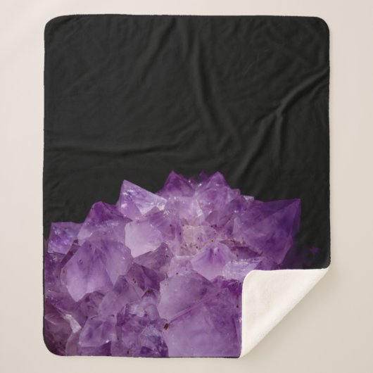 Amethyst Raw Stones Sherpadecke (Vorderseite)
