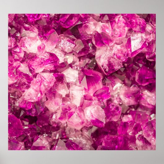 Amethyst rosa Kristall Nahtlose Textur. Poster (Vorne)