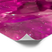 Amethyst rosa Kristall Nahtlose Textur. Poster (Ecke)