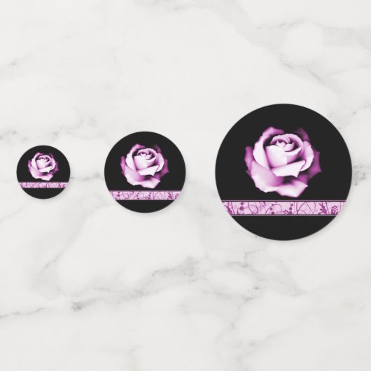 Amethyst Rose Polterabend Table Confetti Konfetti (Vorderseiten)