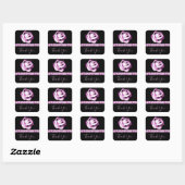 Amethyst Rose Wedding Danke Stickers (Blatt)