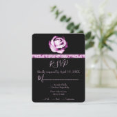 Amethyst Rose Wedding RSVP Card (Stehend Vorderseite)