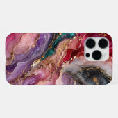 Amethyst-Rosen-Marmor-iPhone-Hülle iPhone Hülle (Rückseite (Horizontal))
