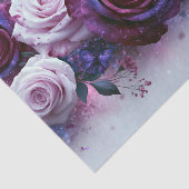 Amethyst-Rosen-Schmetterlings-Sträußchen-Decoupage Seidenpapier (Ausschnitt)