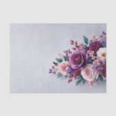 Amethyst-Rosengarten-Sträußchen-Dekupage Seidenpapier (Vorderseite)