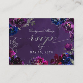 Amethyst Sapphire Jewel Tone Online RSVP Karte